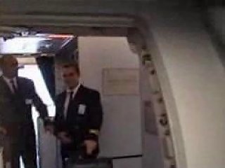 French Stewardess Shows Her Tits And Ass To Pilots Porn 55