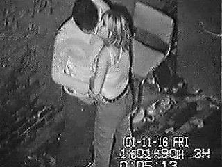 A Couple Is Filmed Outside On A Security Cam At Work Giving Drtuber