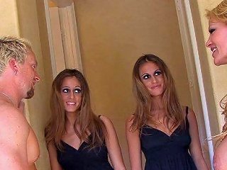 Slutty Twins Fucked Together In A Wild Foursome