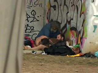 Pure Street Life Homeless Threesome Having Sex On Public